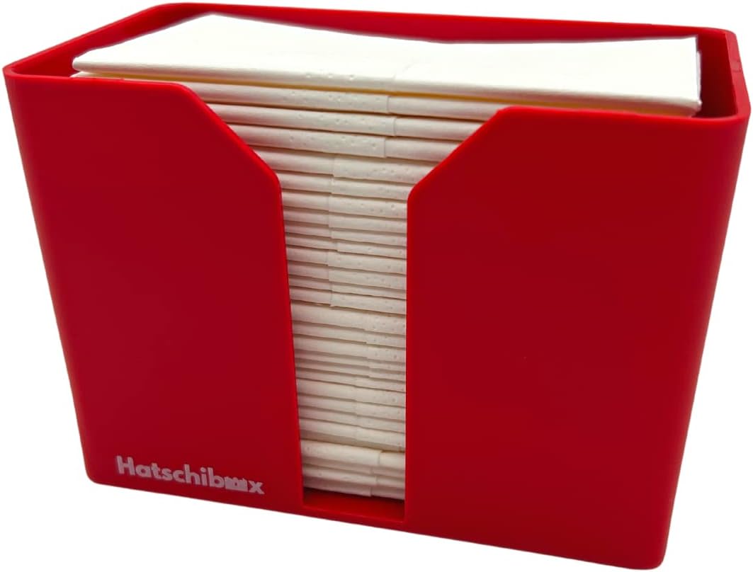 Taschentuchbox aus ABS Thermoplast Kunststoff Rot von Hatschibox