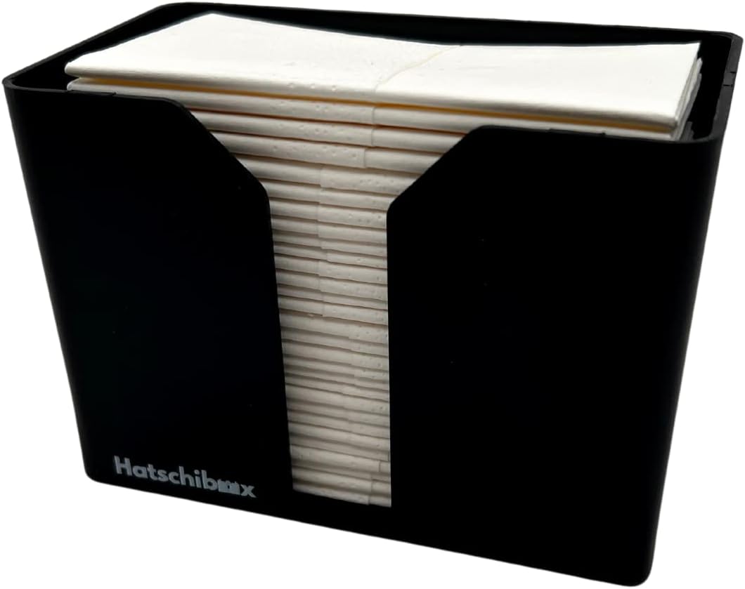 Taschentuchbox aus ABS Thermoplast Kunststoff Schwarz von Hatschibox
