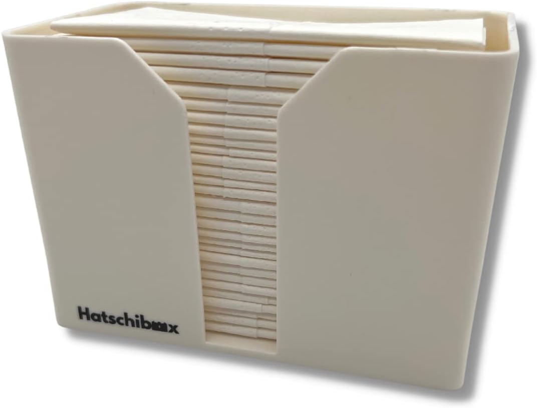 Taschentuchbox aus ABS Thermoplast Kunststoff Weiss von Hatschibox